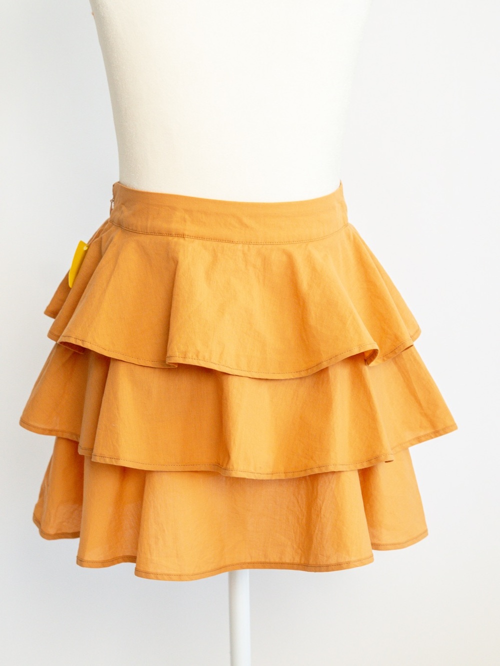 FARM Rio Mustard Tiered Ruffle Skirt - Picture 3 of 4